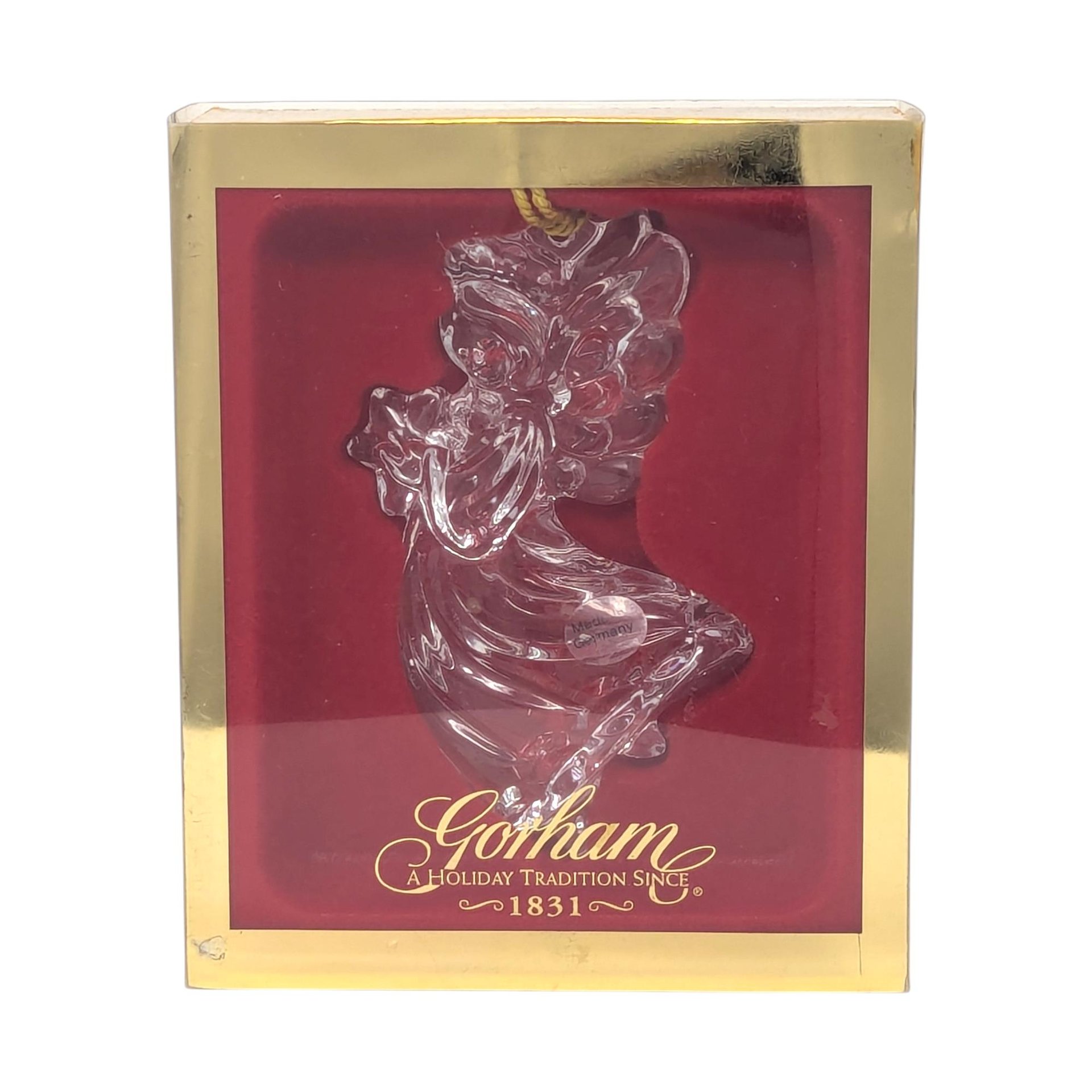 Vintage Gorham Lead Crystal Angel Ornament