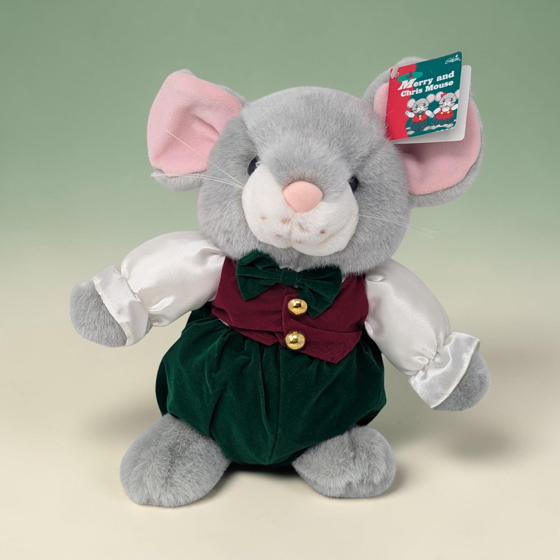 1995 Merry and Chris Mouse Holiday Plush