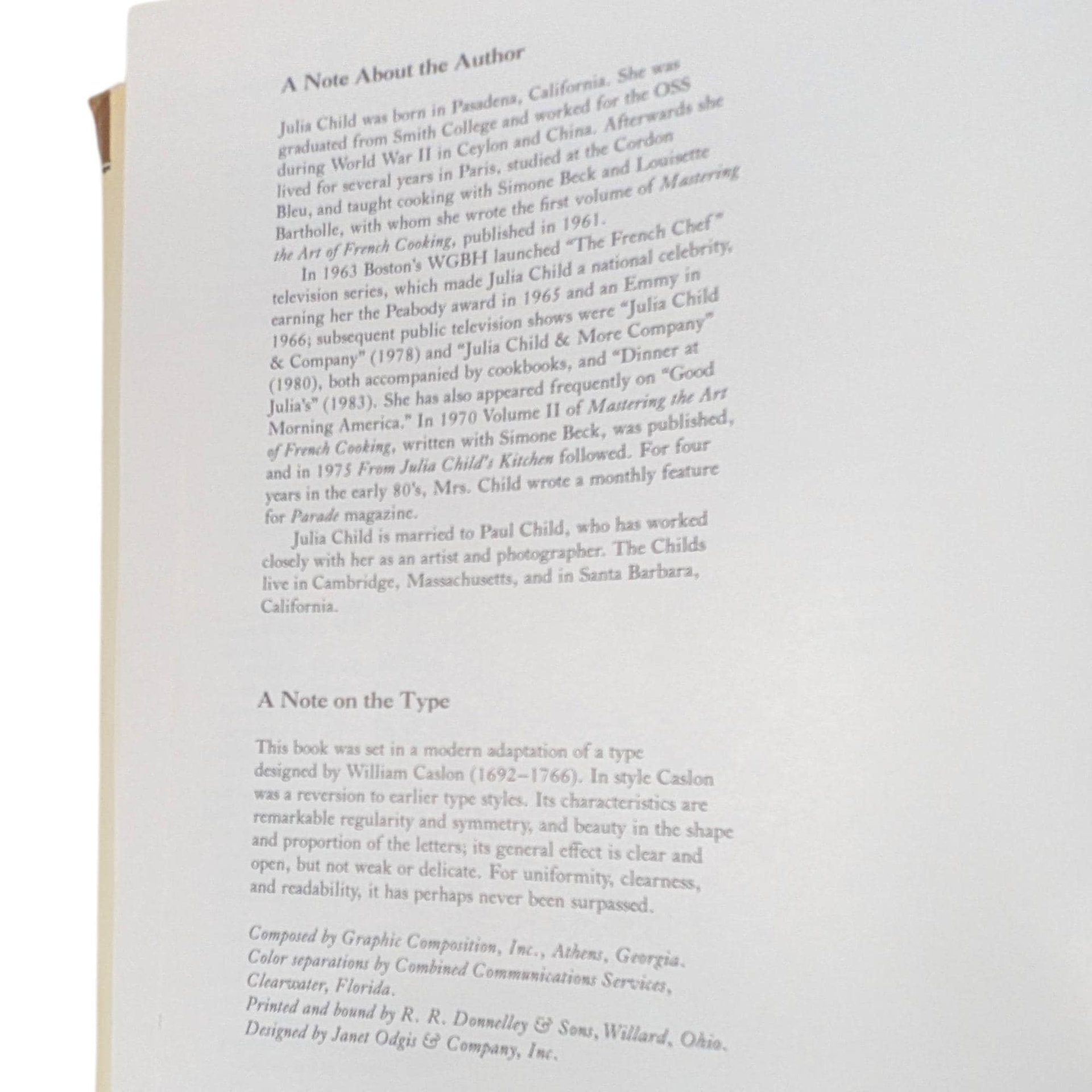 1989 Julia Child The Way To Cook Hardcover