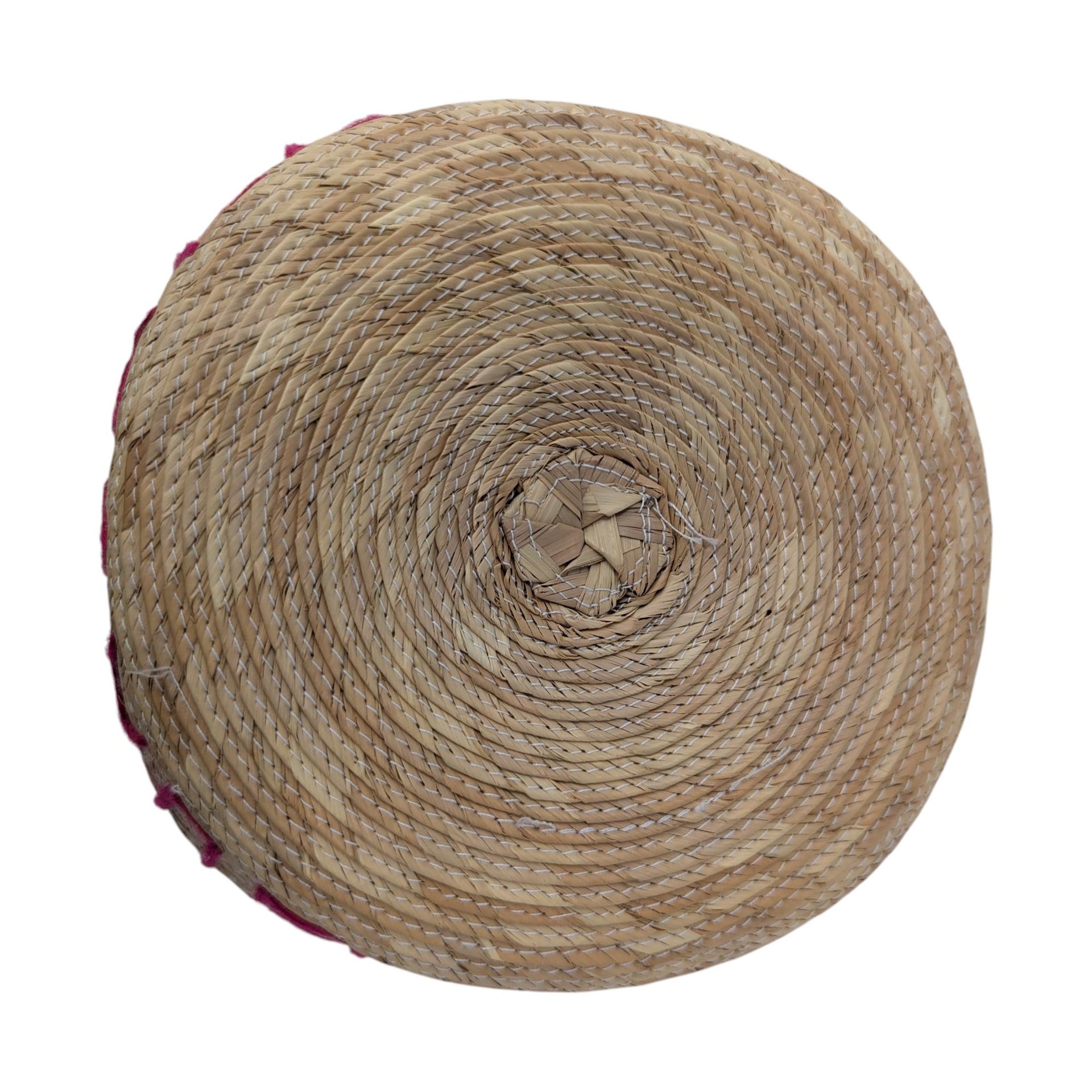 Vintage Guadalajara Embroidered Wicker Covered Bowl