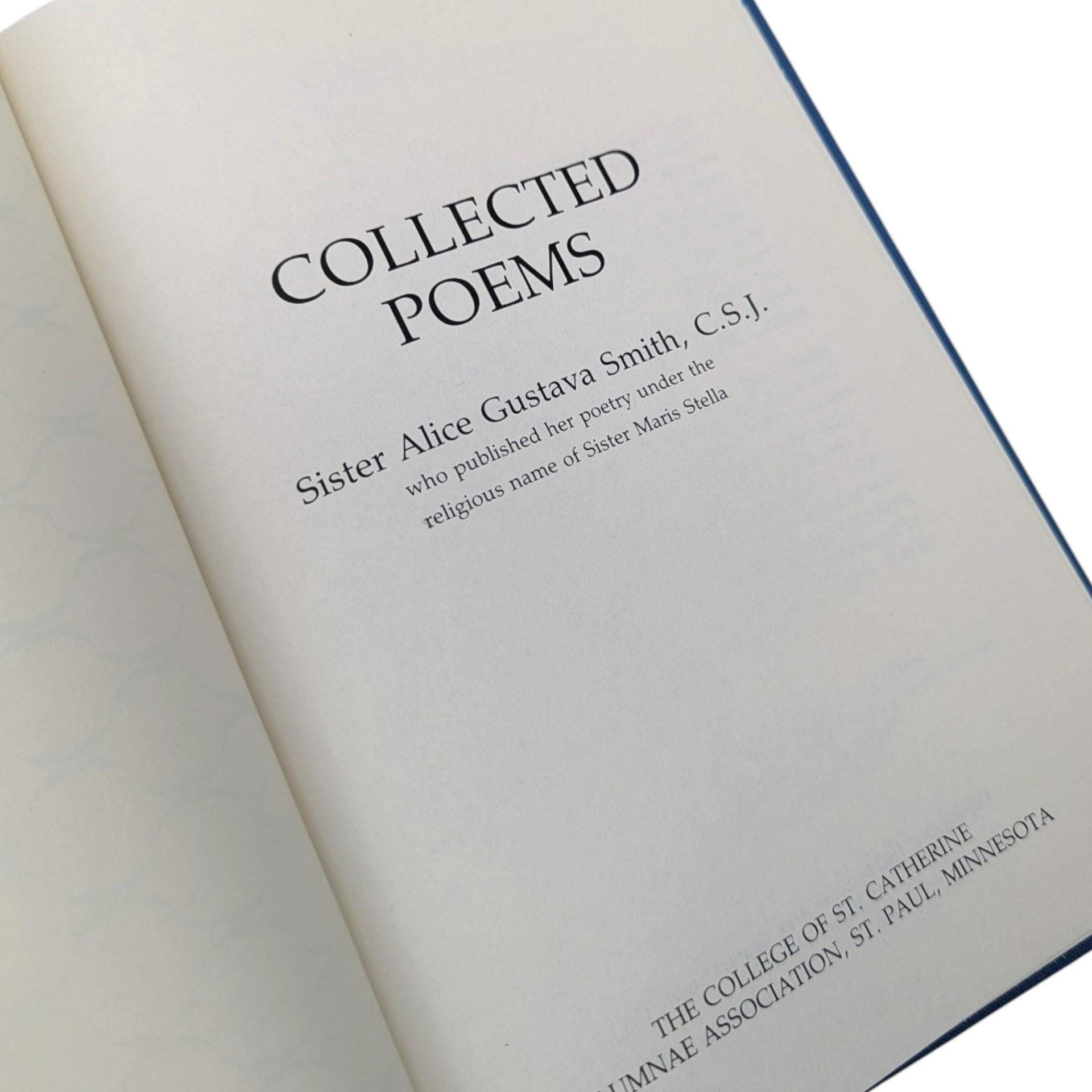1982 Collected Poems Sister Alice Gustava Smith Hardcover