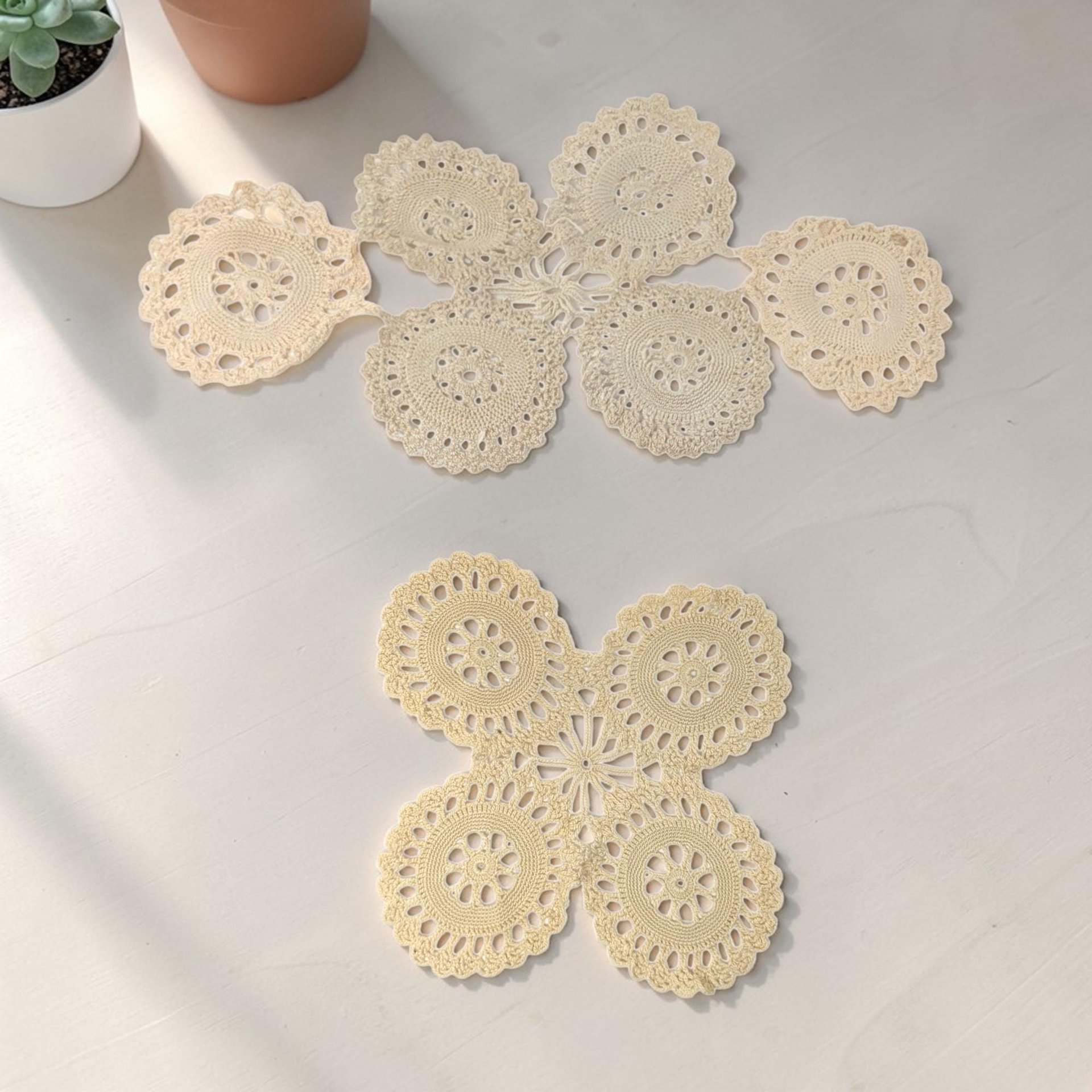 Vintage Mixed Crochet Doily Set