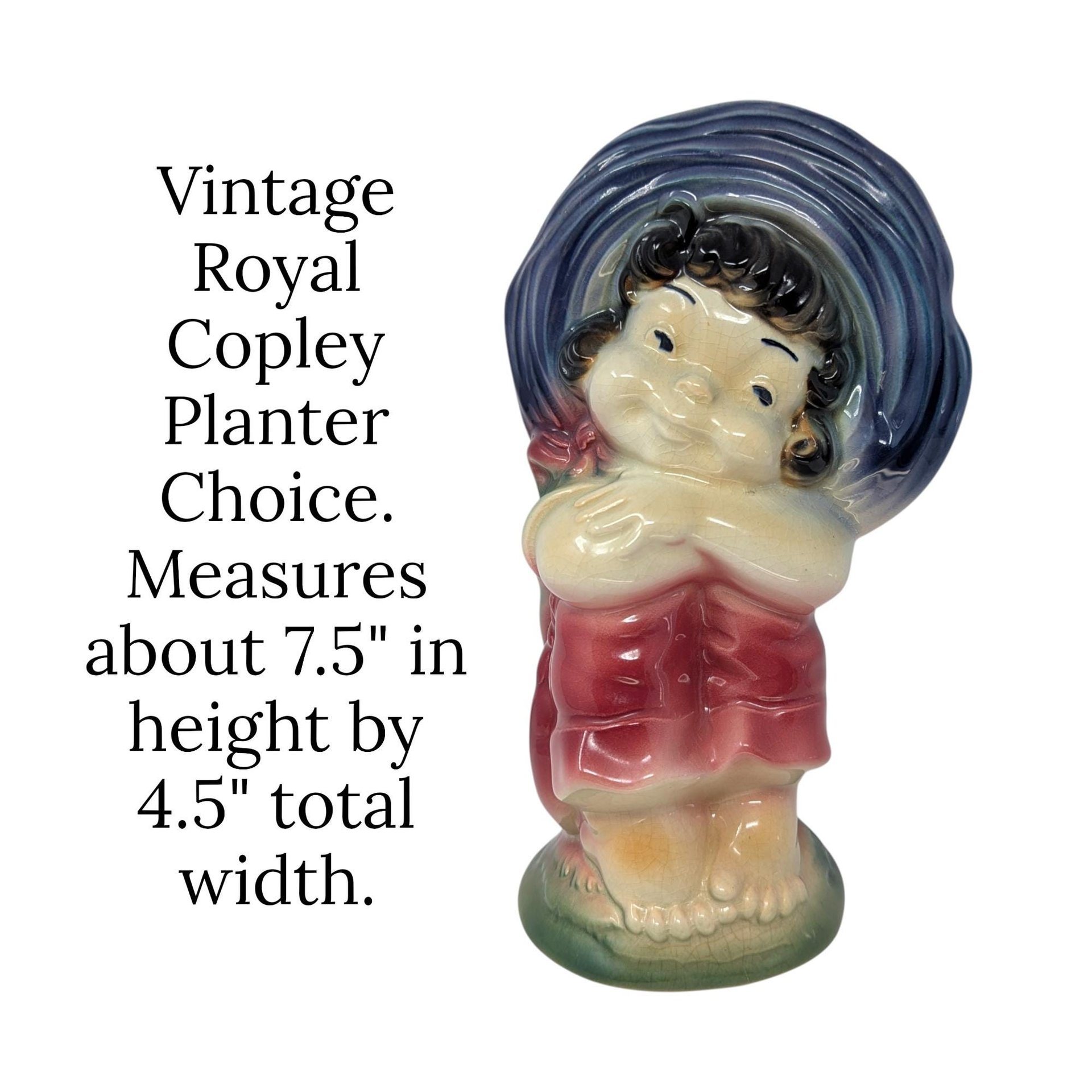 Vintage Royal Copley Chinese Boy Planter