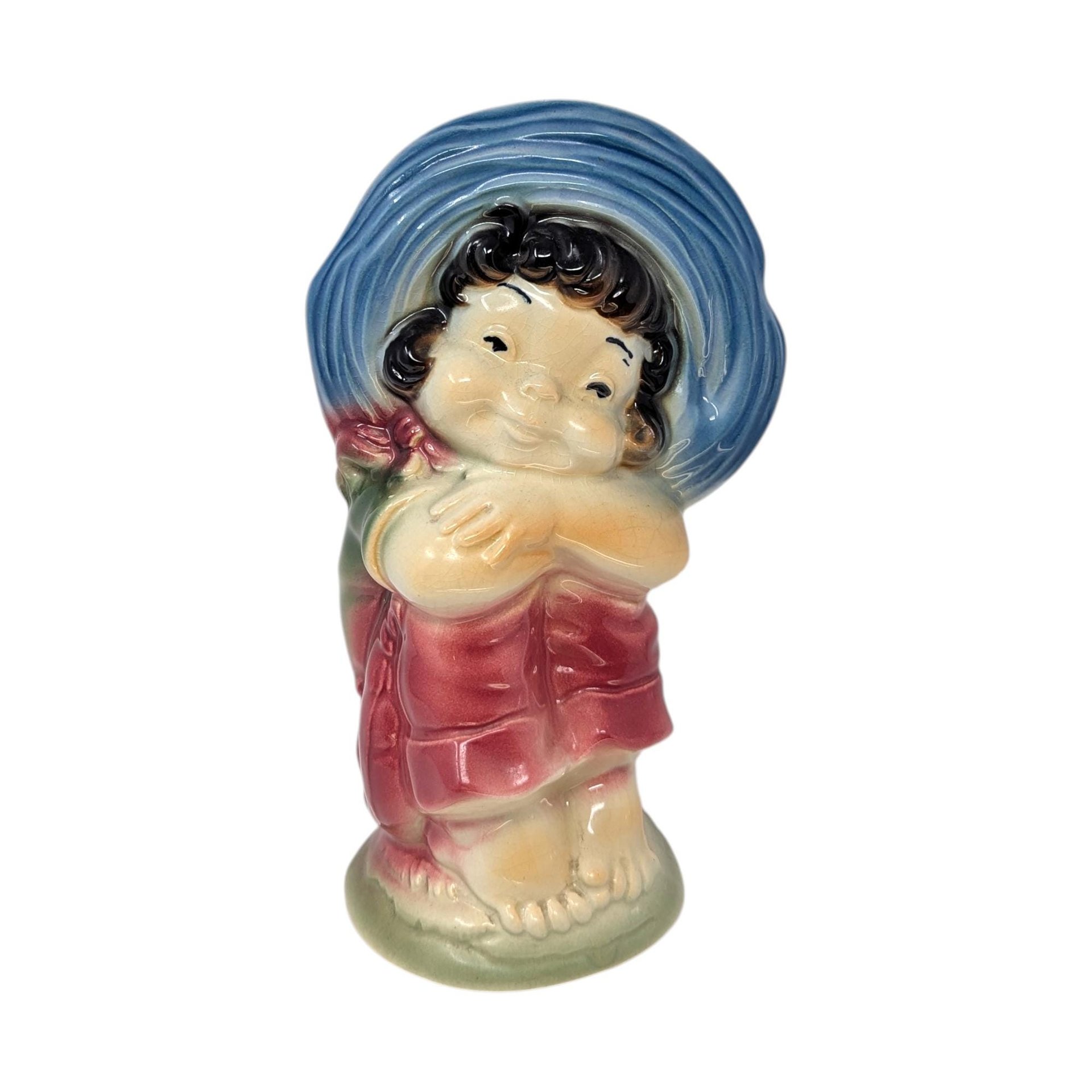 Vintage Royal Copley Chinese Boy Planter