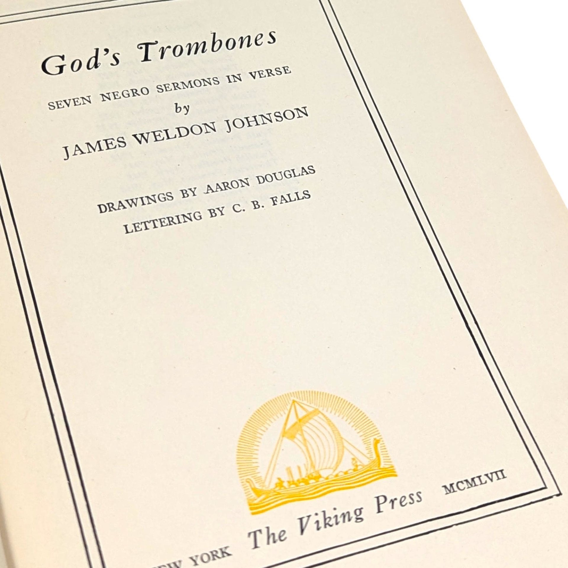 1951 God's Trombones by James Weldon Johnson Hardcover