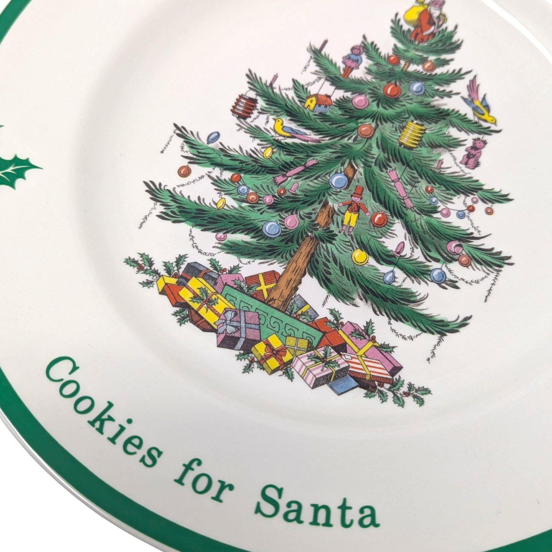 Vintage Spode Christmas Tree Cookies for Santa Plate