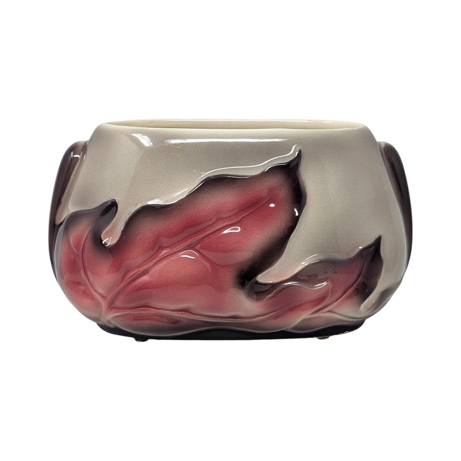 1950s Royal Copley Pottery Leaf Design Planter