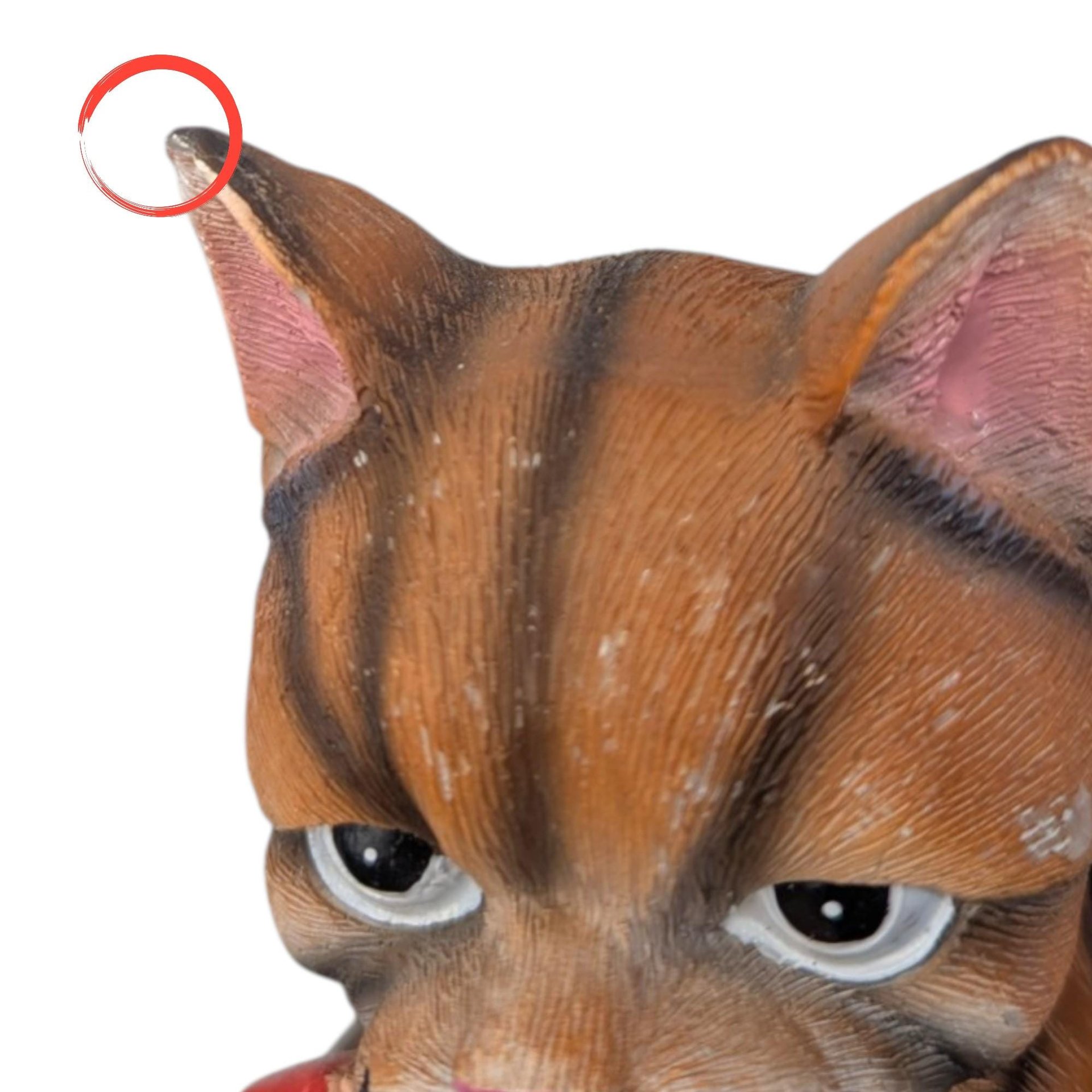 Vintage Resin Cat and Gnomes Figurine