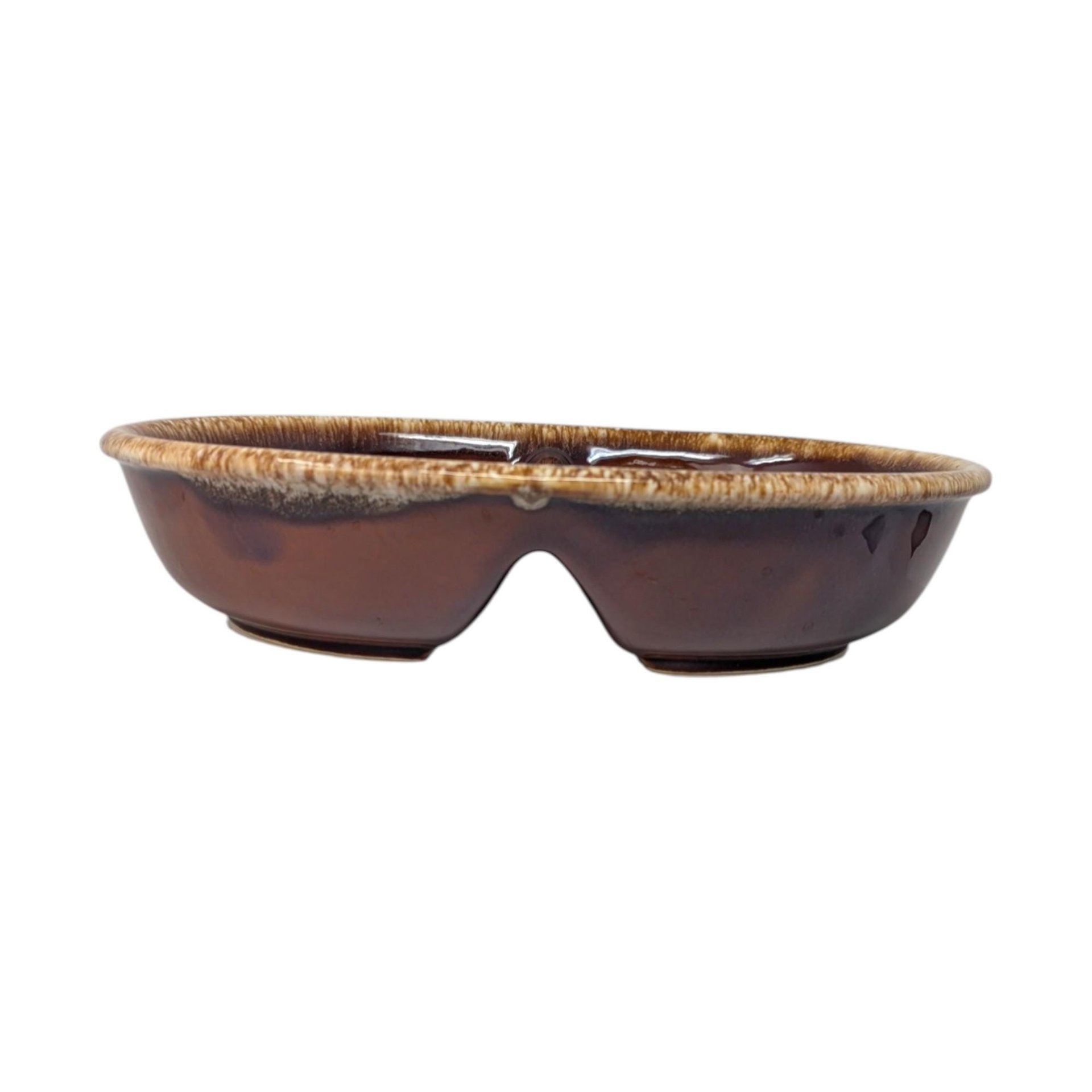 Vintage Hull Brown Drip Divided Casserole