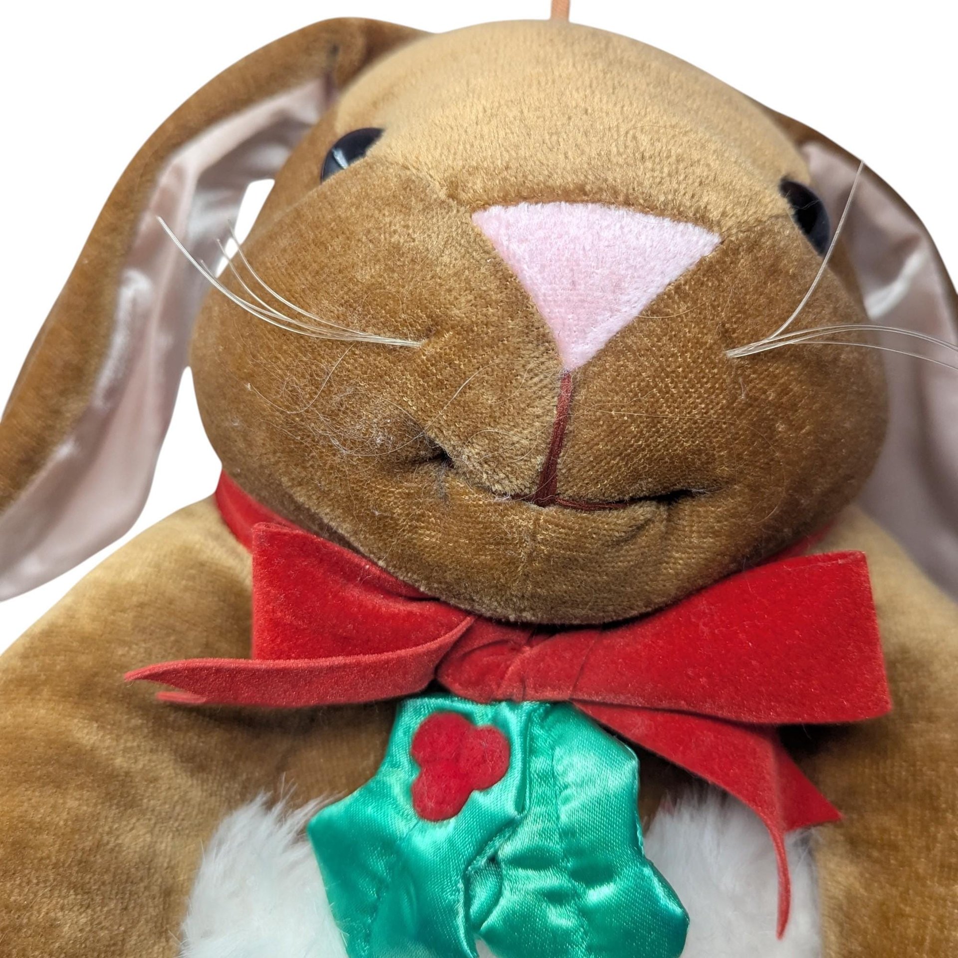 1985 Rabbit Ears Plush Rabbit in Stocking