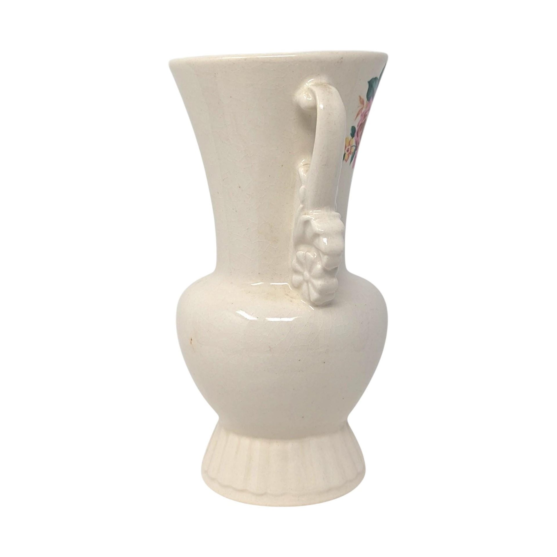 Vintage Royal Copley Cream Floral Vase