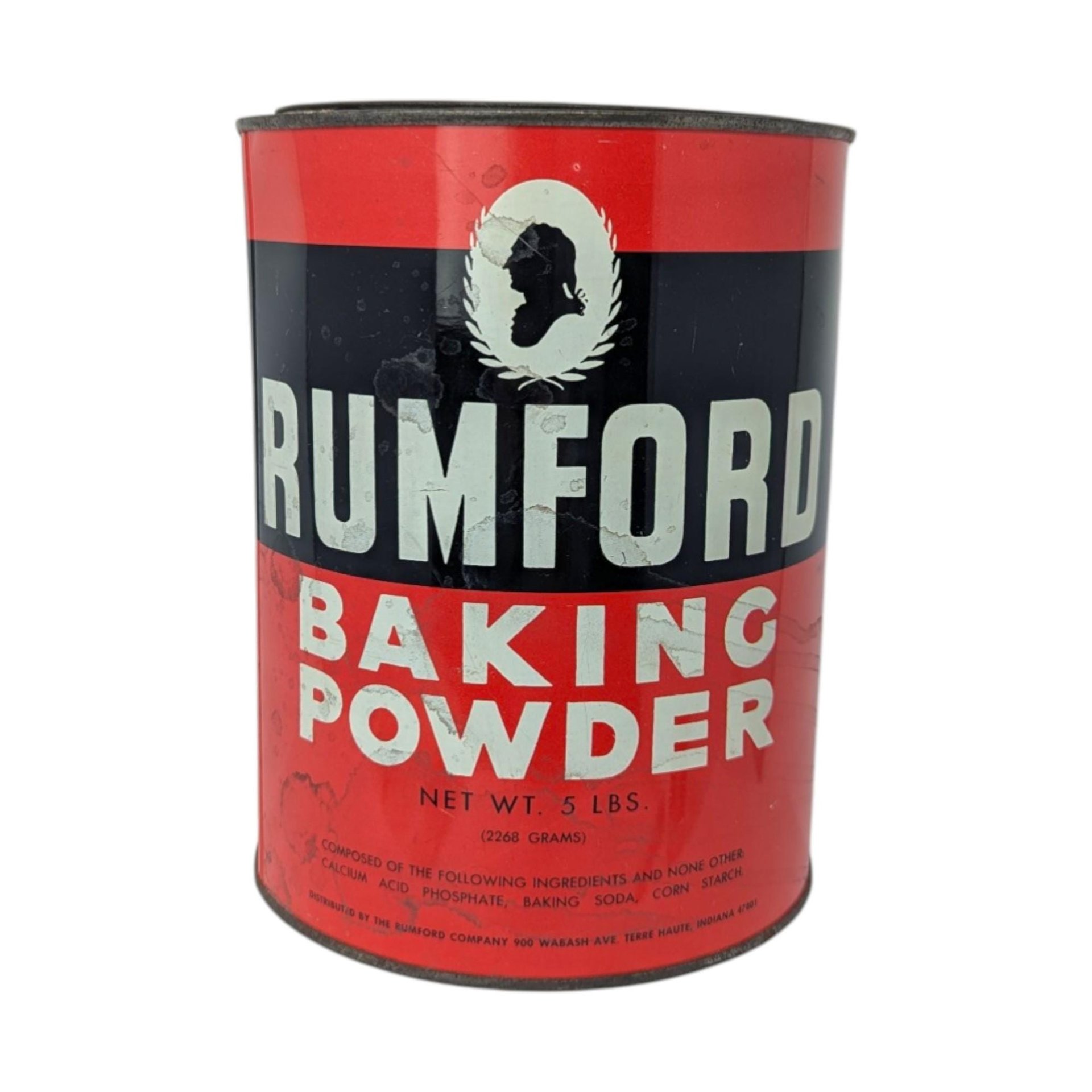1960s Rumford Baking Powder 5lb Empty Tin