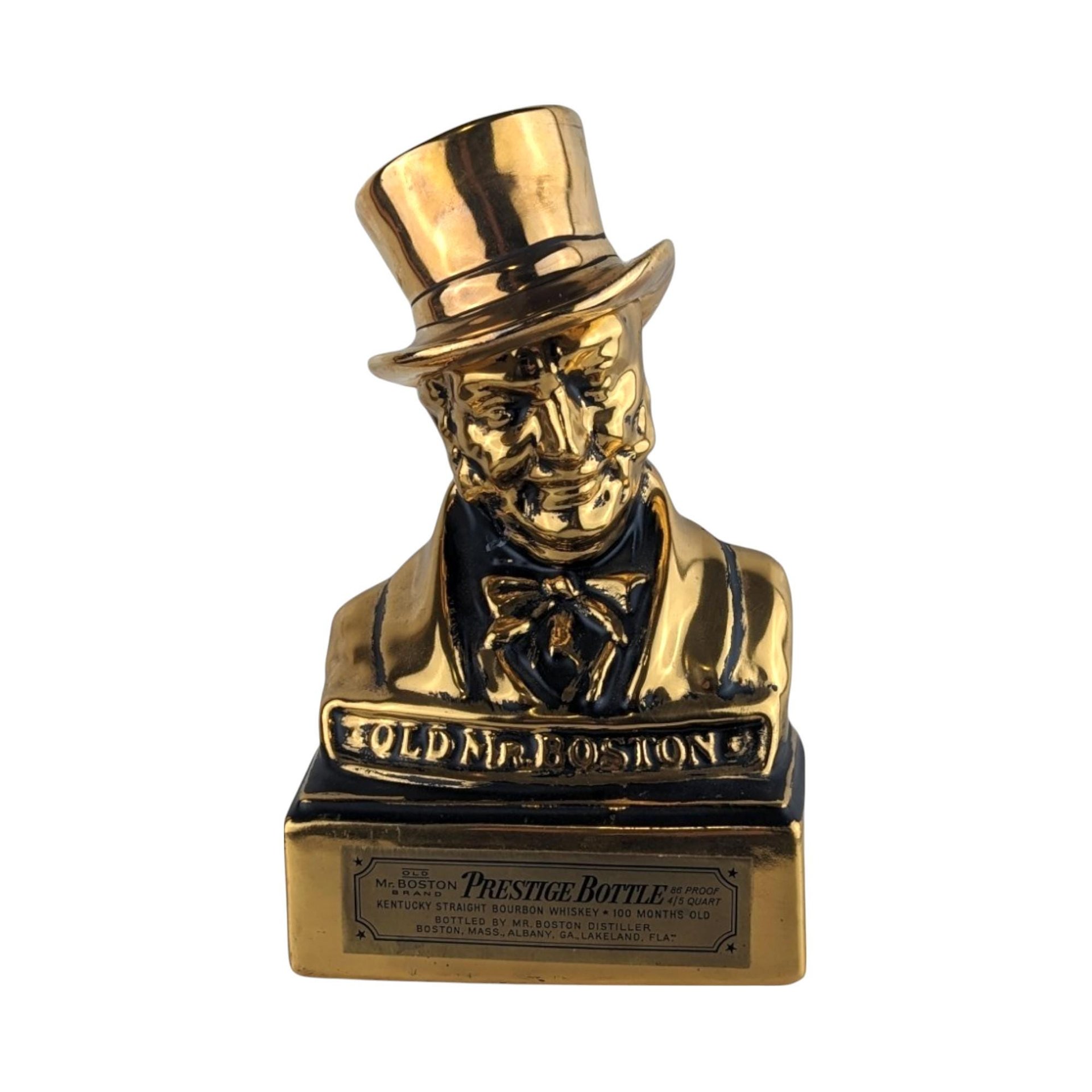 Vintage Old Mr. Boston Gold Decanter