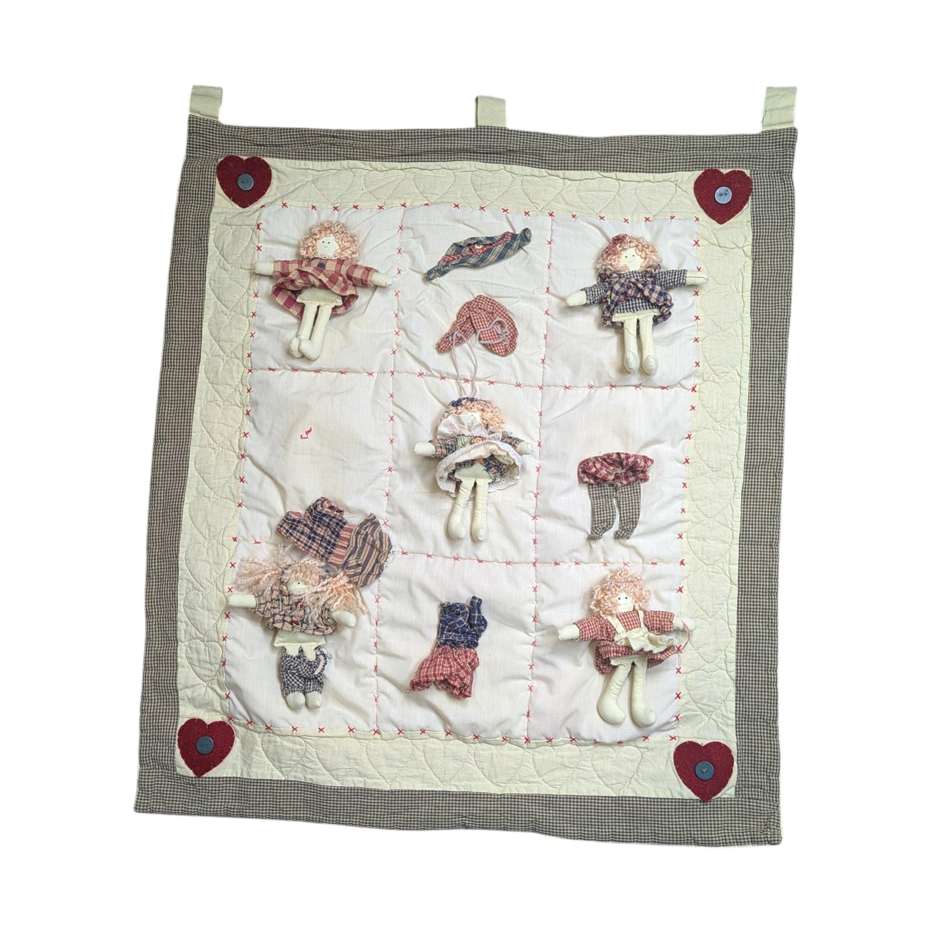 Vintage Large Handmade Textile Wall Hanging