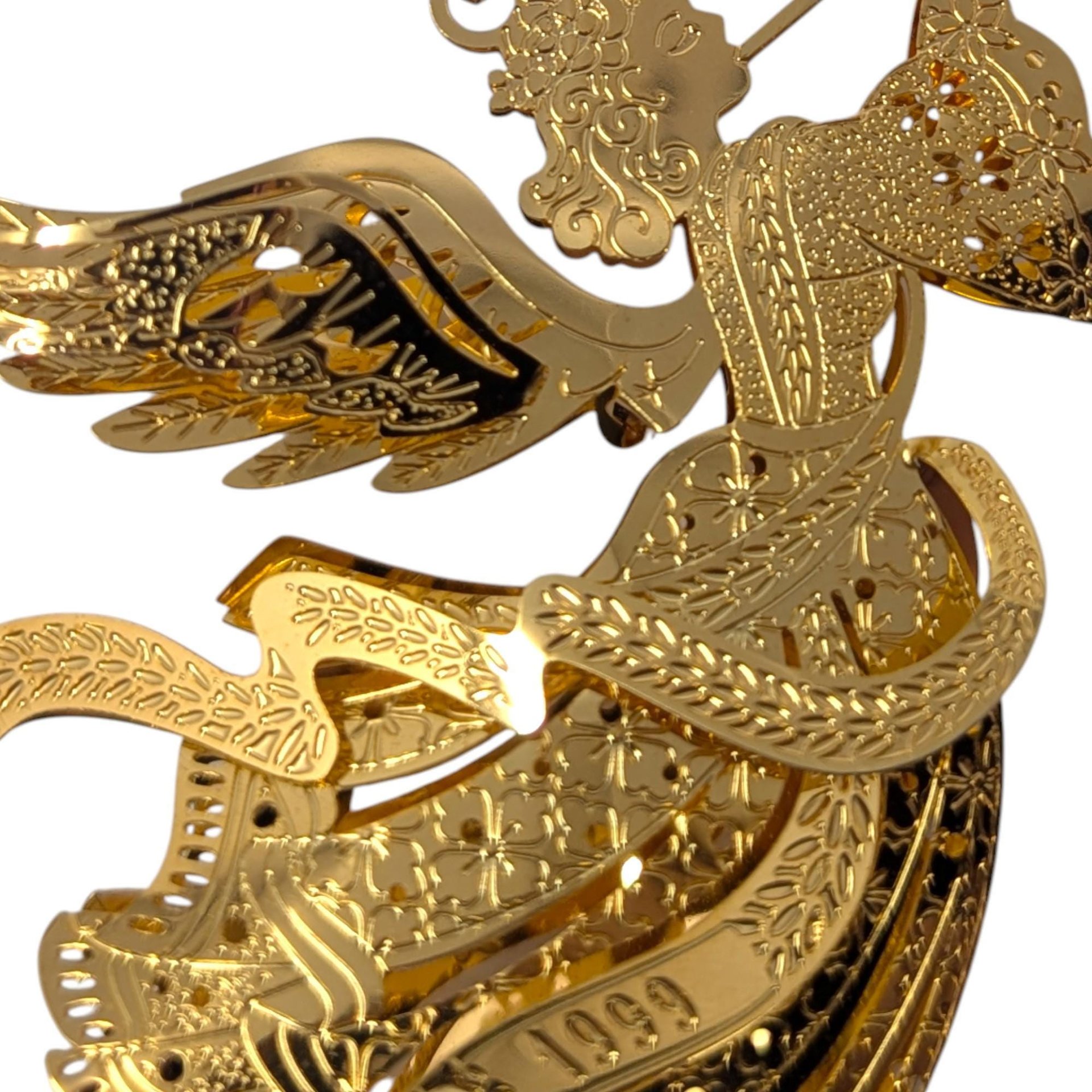 1999 Danbury Mint Millennium Angel Gold Ornament