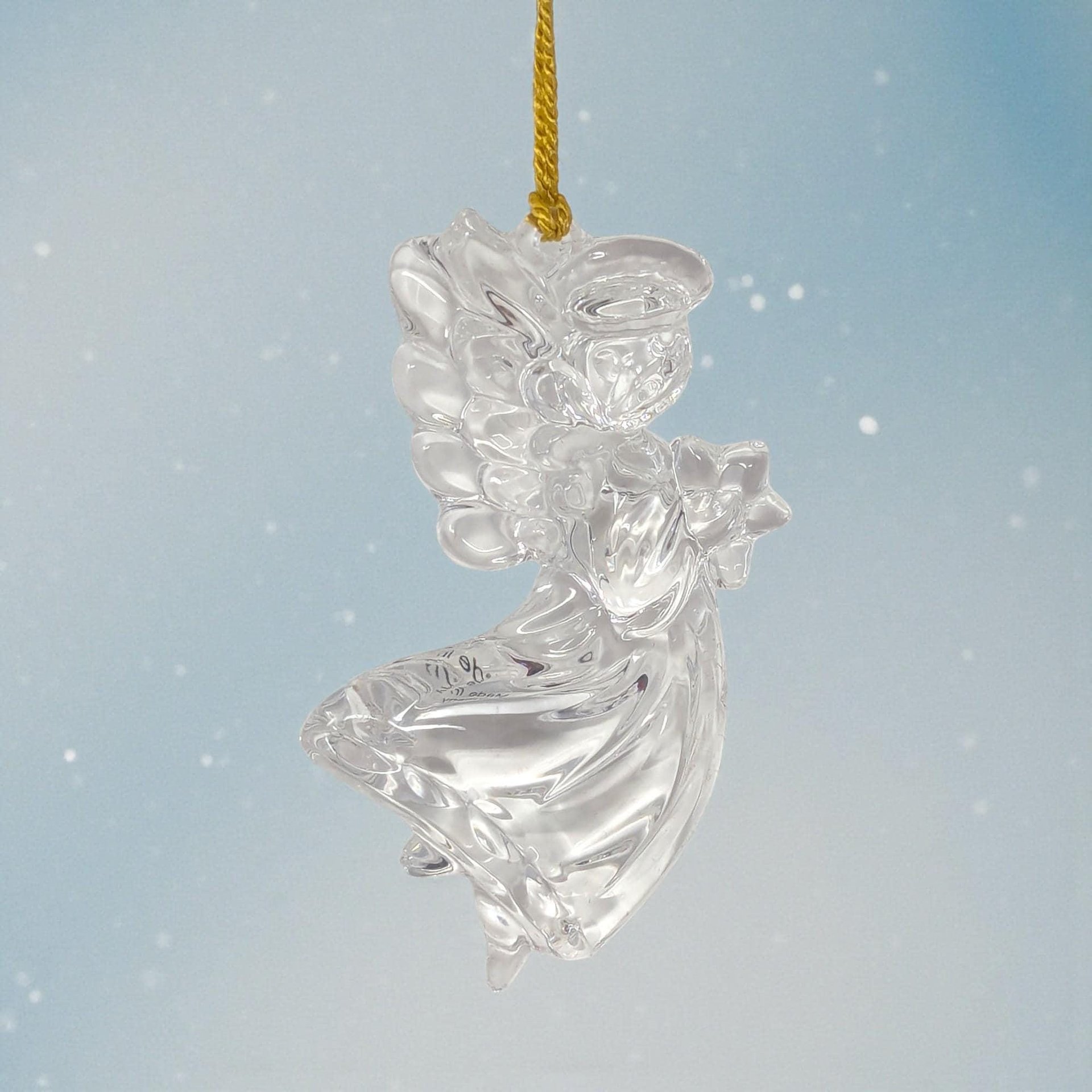 Vintage Gorham Lead Crystal Angel Ornament