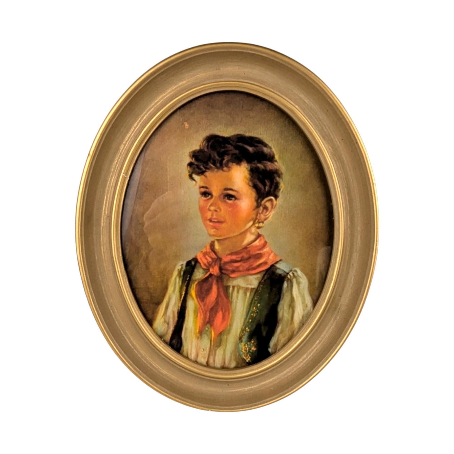 Vintage Ann Allaben Chico and Elena Framed Print Set