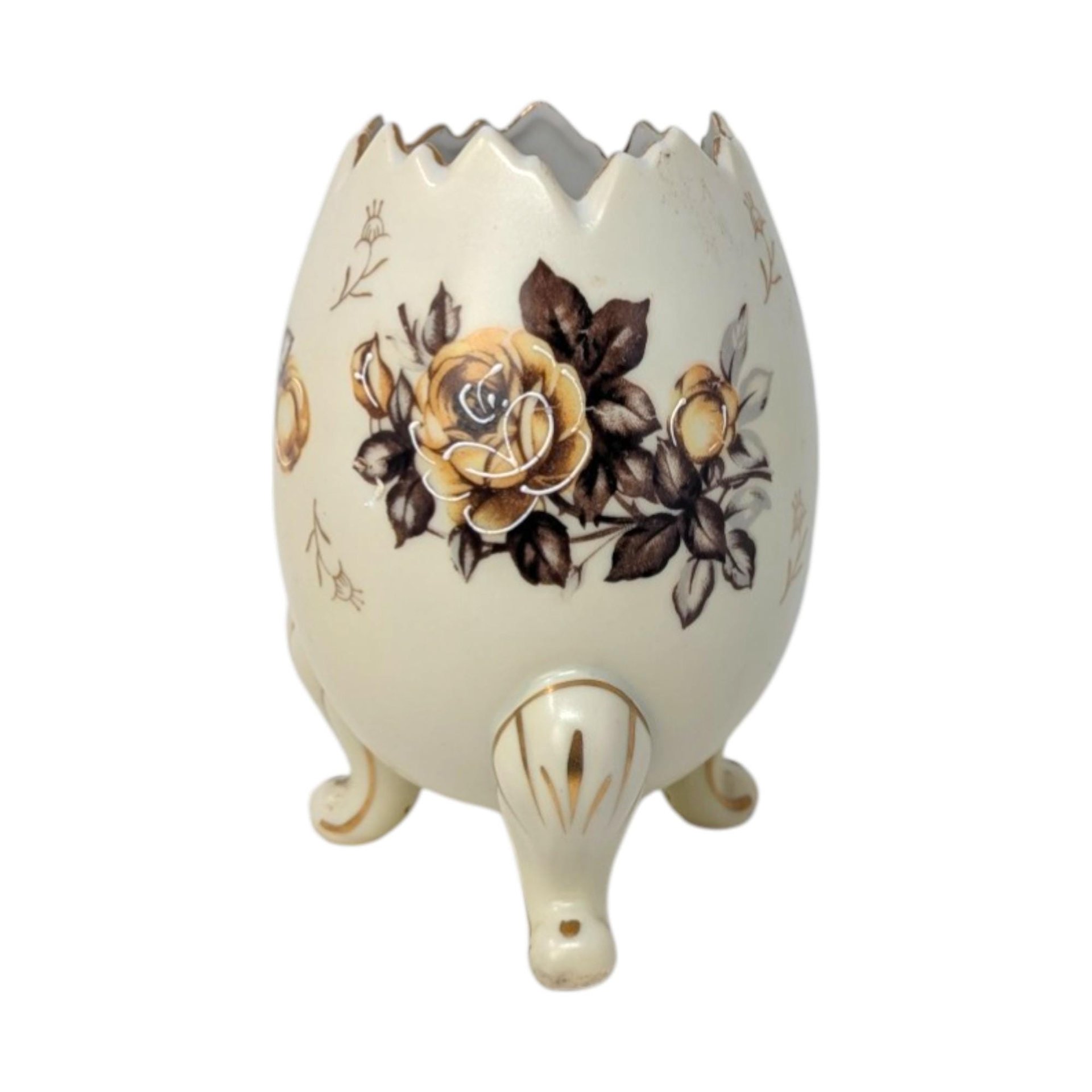 1960s Napcoware 3 Footed Egg Vase Porcelain – Mid-Century Spring Decor