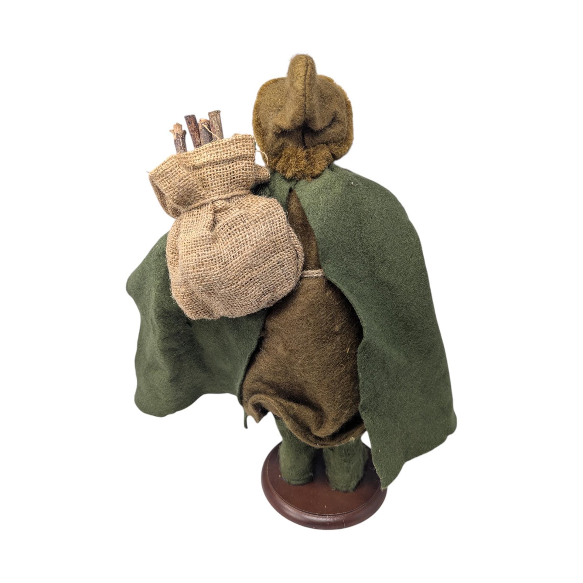 Vintage Woodsman Santa Clause Cloth Figure