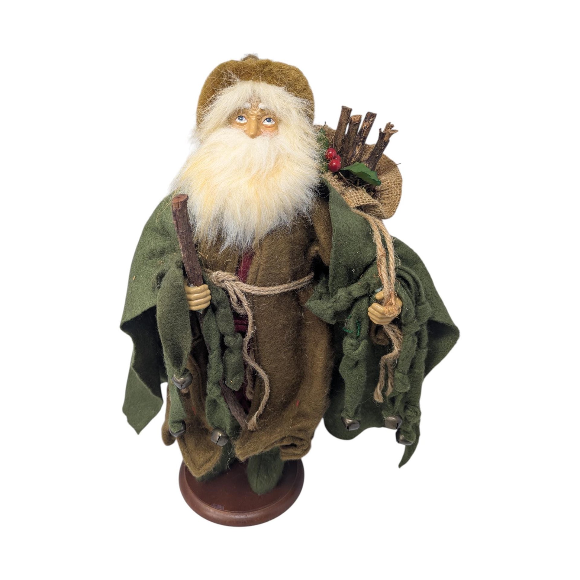 Vintage Woodsman Santa Clause Cloth Figure