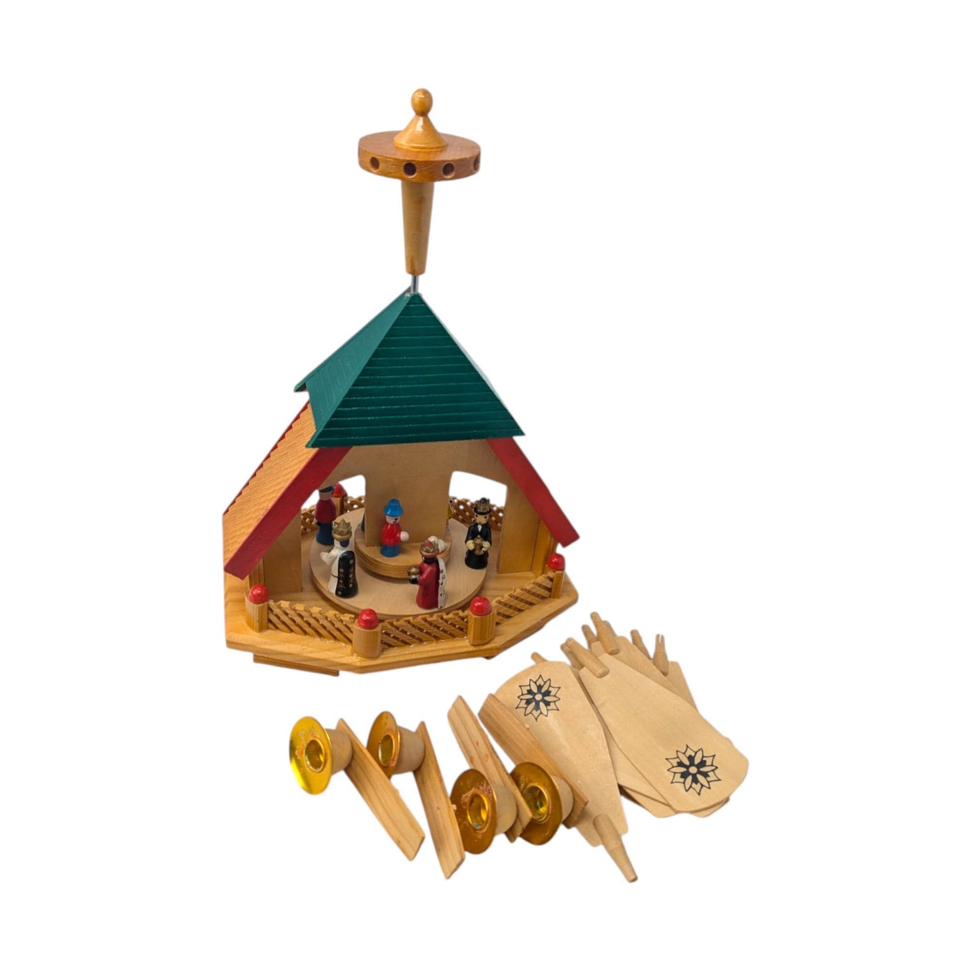 Vintage German Wooden Nativity Pyramid