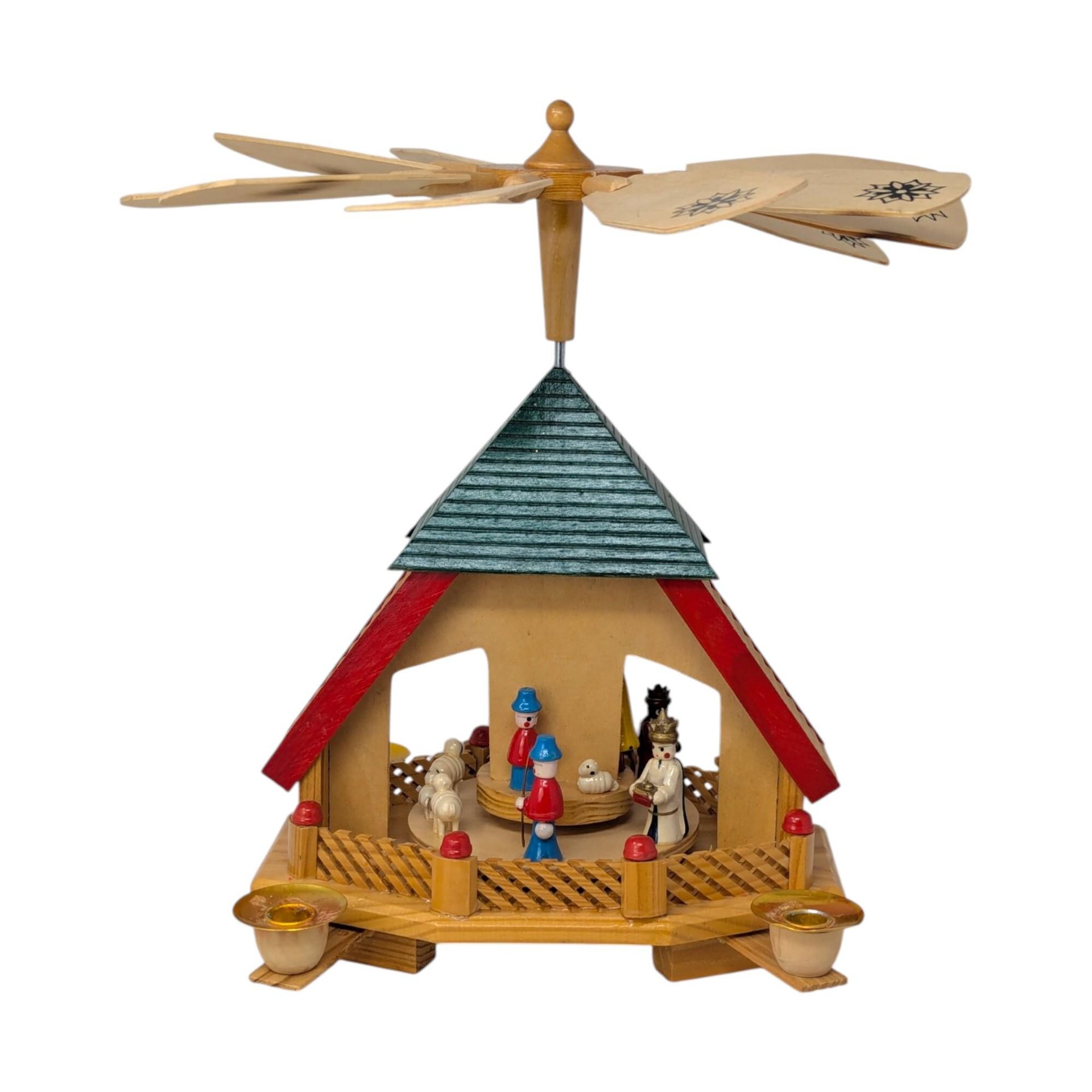 Vintage German Wooden Nativity Pyramid