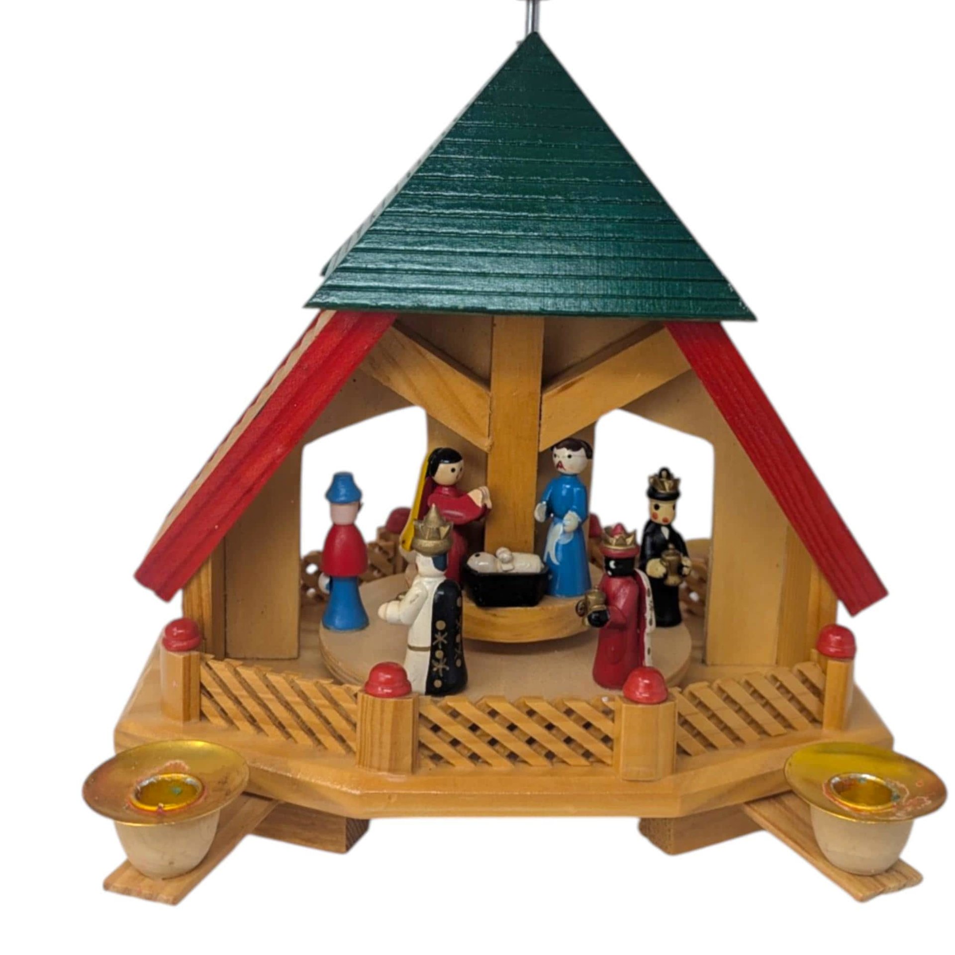 Vintage German Wooden Nativity Pyramid