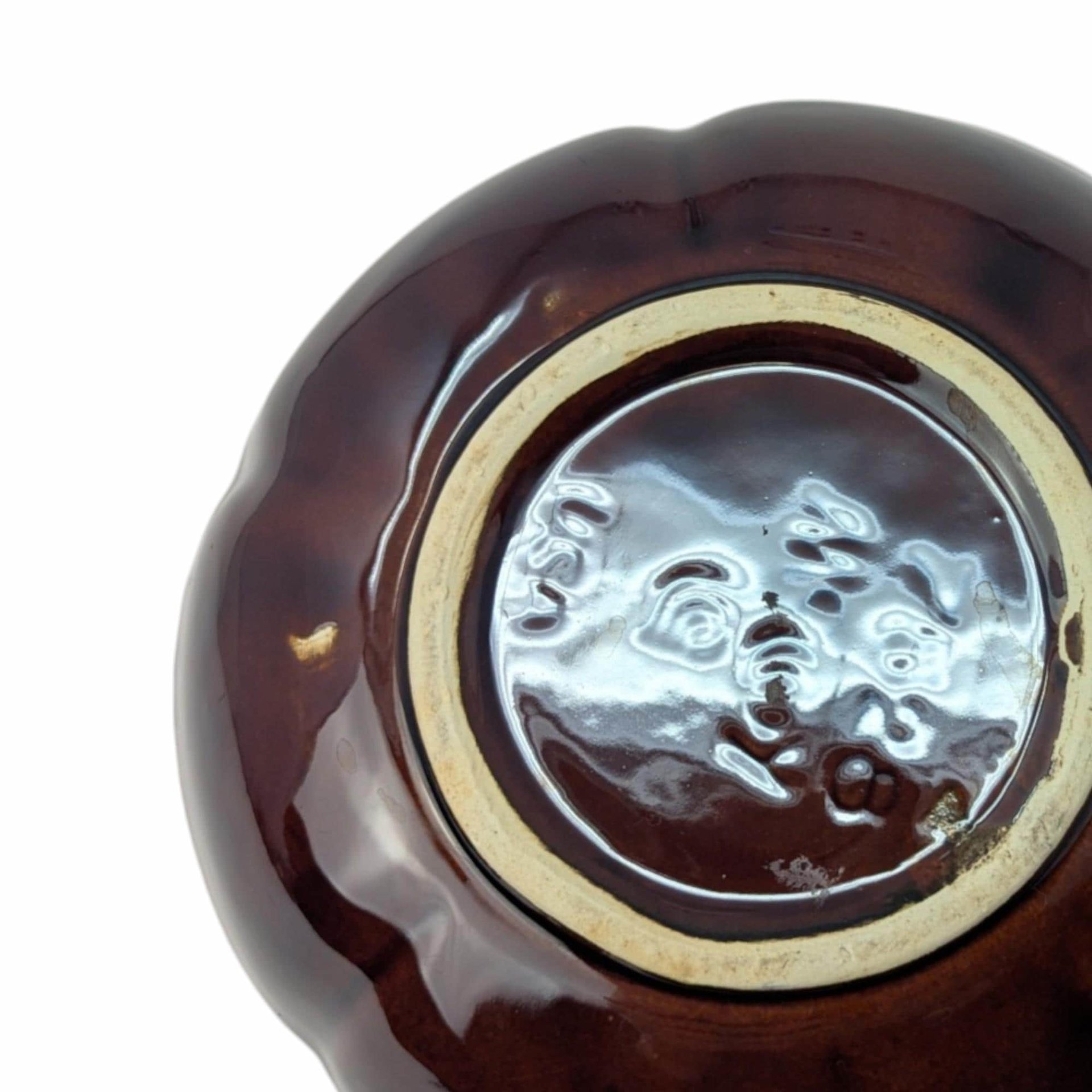 Vintage McCoy Brown Drip Bowl 7528