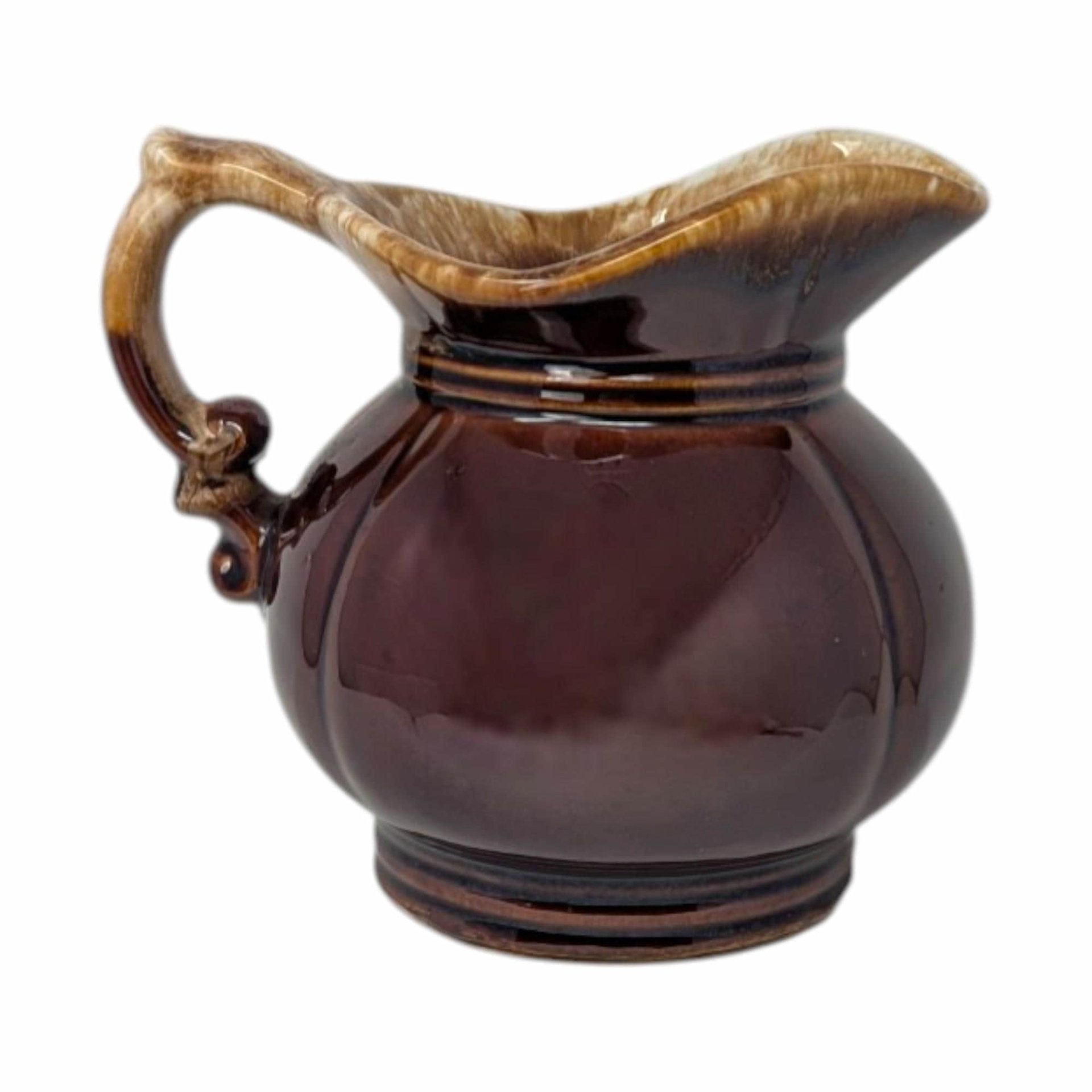 Vintage McCoy Brown Drip 5" Pitcher