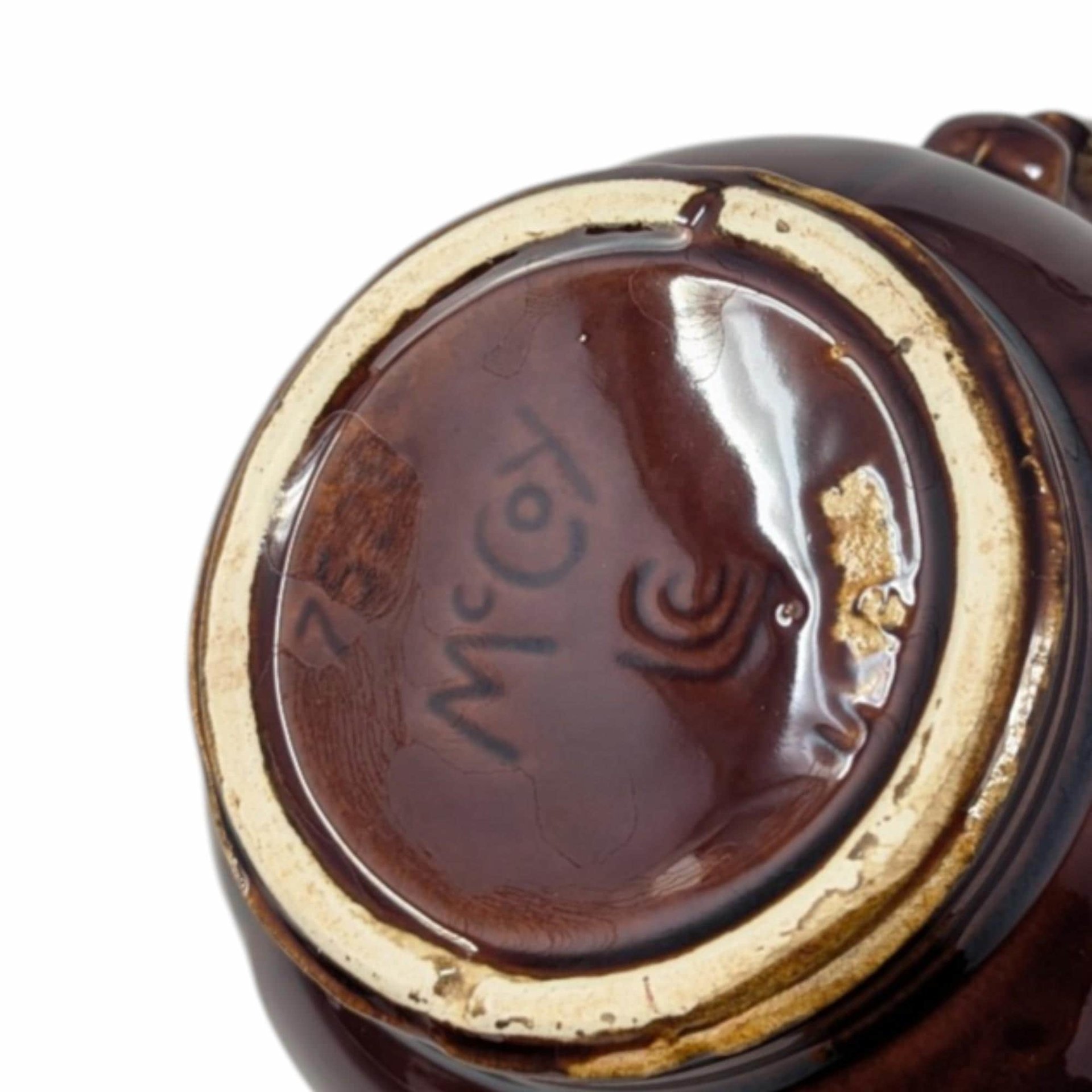 Vintage McCoy Brown Drip 5" Pitcher