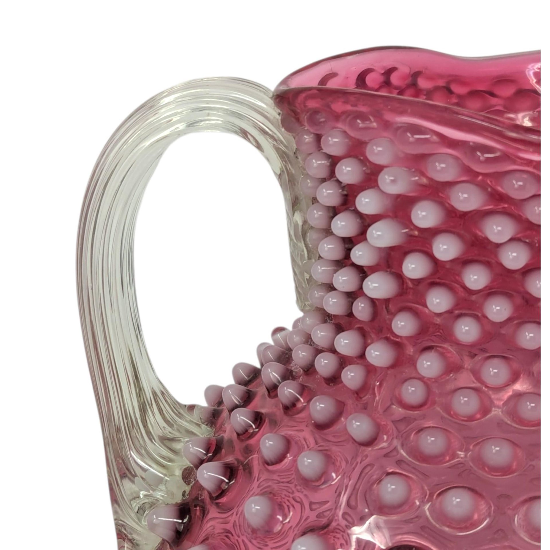 Victorian Hobbs Brockunier Cranberry Pitcher