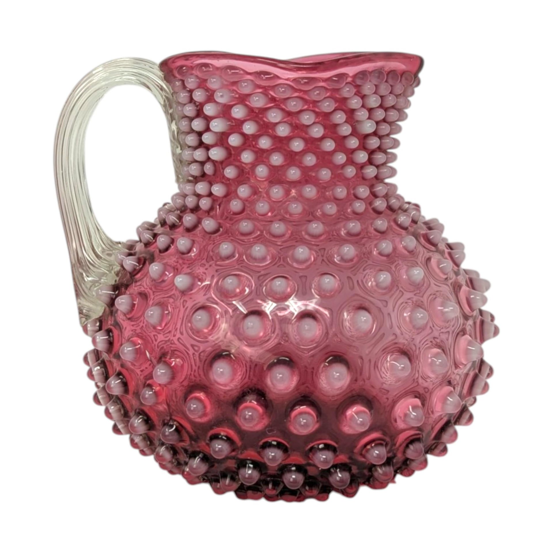 Victorian Hobbs Brockunier Cranberry Pitcher