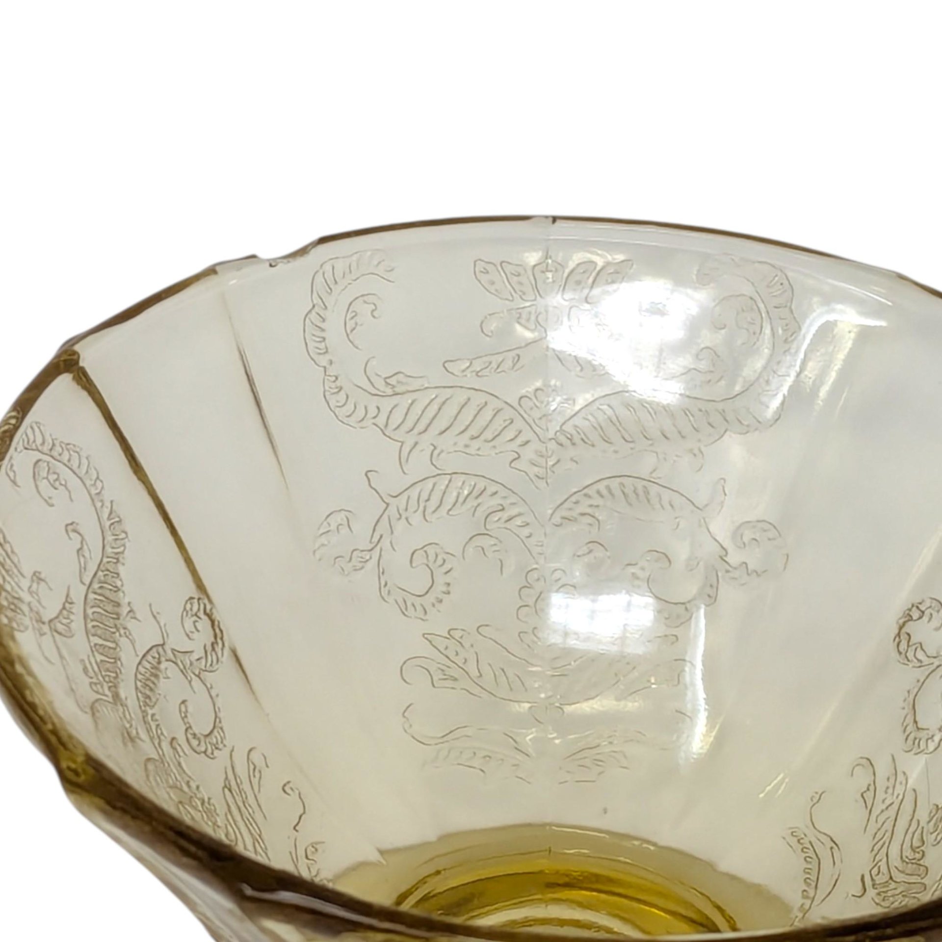 1930s Madrid Amber Sherbet Set of 6