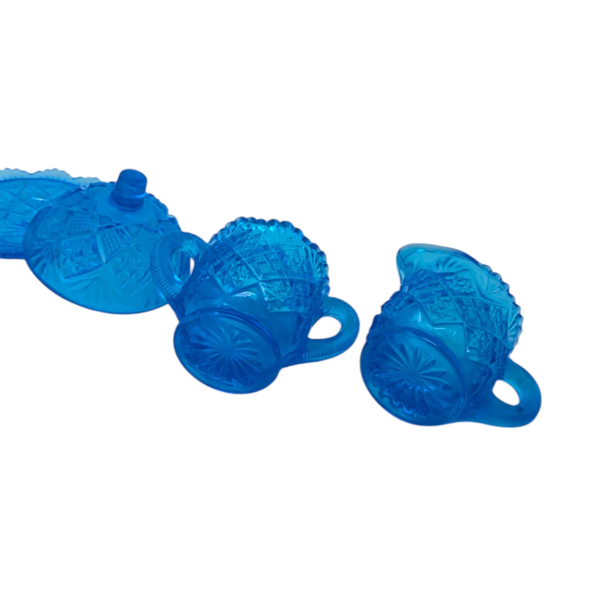 Vintage Westmoreland Blue Toy Creamer Set