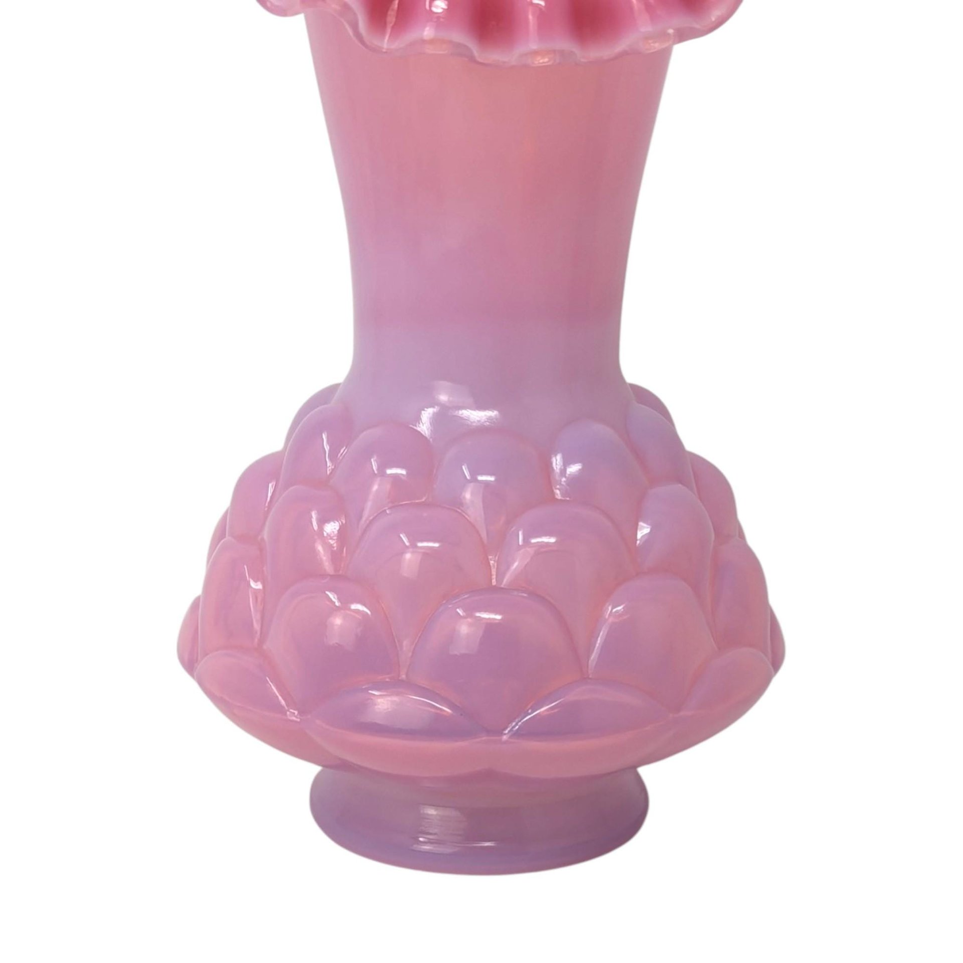 Vintage Fenton Plum Opalescent Jack in the Pulpit Vase – Jacqueline Art Glass Decor
