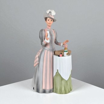 1984 Avon Mrs. Albee Award Figurine, Vintage Avon Collectible, Woman with Perfume, Sales Achievement Award, Ceramic