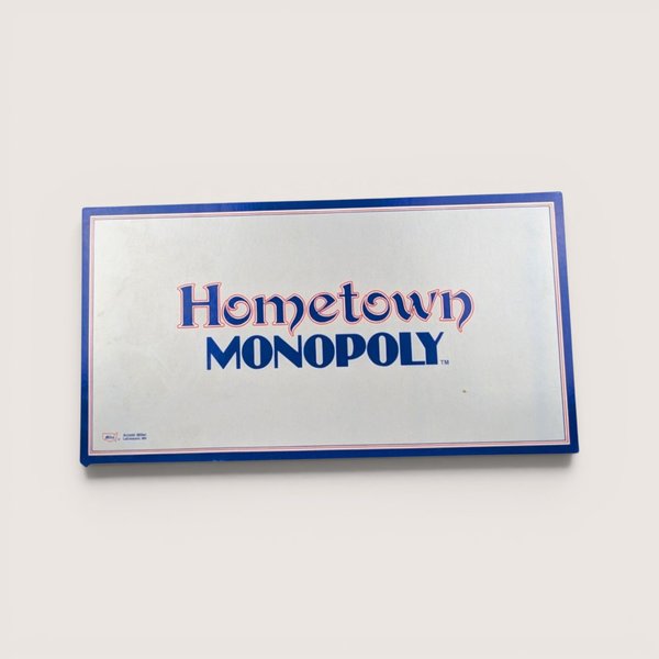 Vintage Hometown Monopoly board game box lid for Saint Paul Minnesota on a plain background