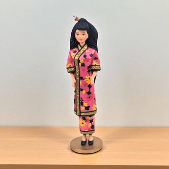 1997 Hallmark Keepsake Chinese Barbie Ornament | Dolls of the World Series | Vintage Barbie Ornament | Christmas Ornament