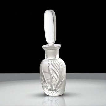 Vintage Lenox Windswept Clear Glass Perfume Bottle with Stopper, 5.25" Height, Elegant Vanity Decor, Gift for Her