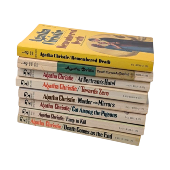 Vintage Agatha Christie Softcover Book Set 8 Mystery Novels Collector Gift