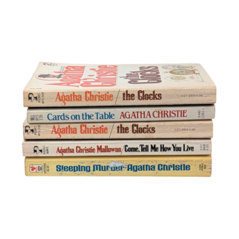Vintage Agatha Christie Paperback Set, 4 Mystery Novels, Collectible Crime Fiction, Gift for Reader, Paperback Books