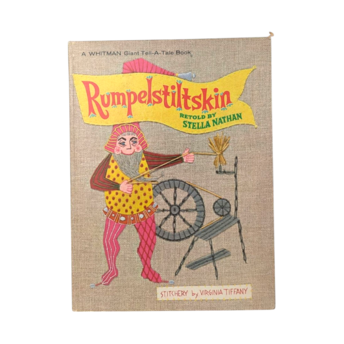 1968 Rumpelstiltskin Hardcover, Stella Nathan Retelling, Vintage Whitman Book, Illustrated Fairy Tale, Children's Story