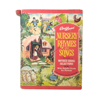 Vintage 1973 Nursery Rhymes and Songs Book Mother Goose Illustrated Children's Storybook Gift for Kids Nostalgic Childhood Decor