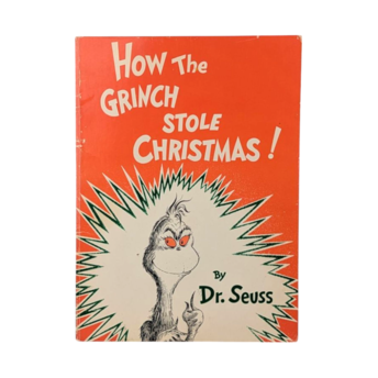 Vintage 1985 How the Grinch Stole Christmas Book, Dr. Seuss Softcover, Holiday Story, Gift for Children