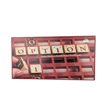 Complete 1983 Parker Brothers Option Game, Vintage Double-Sided Word Strategy Board Game with All Pieces and Instructions