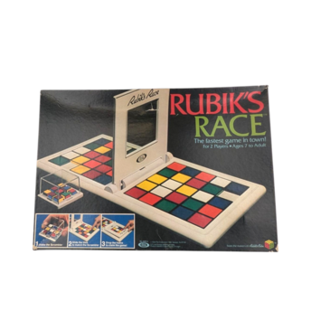 Vintage 1982 Ideal Rubik's Race Game, Complete Fast-Paced 2-Player Puzzle Challenge, All Pieces