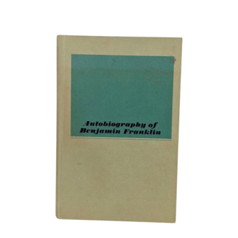 1956 Benjamin Franklin Autobiography, Hardcover, Vintage American History, Gift for Scholar