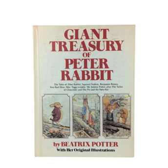 1980 Giant Treasury Peter Rabbit, Beatrix Potter Hardcover, Vintage Children's Book, Nursery Decor, Gift for Baby