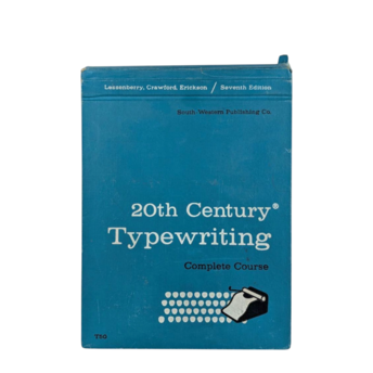 Vintage 1957 "20th Century Typewriting" Book, Complete Course, Office History, Typing Manual, Collectible Book, Educational Ephemera