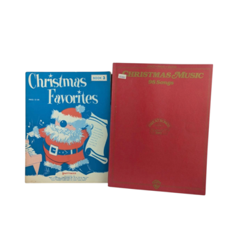 Vintage 1958 Christmas Music Book Set, Softcover Piano Sheet Music, Holiday Song Collection, Gift for Musician, Festive Music Decor